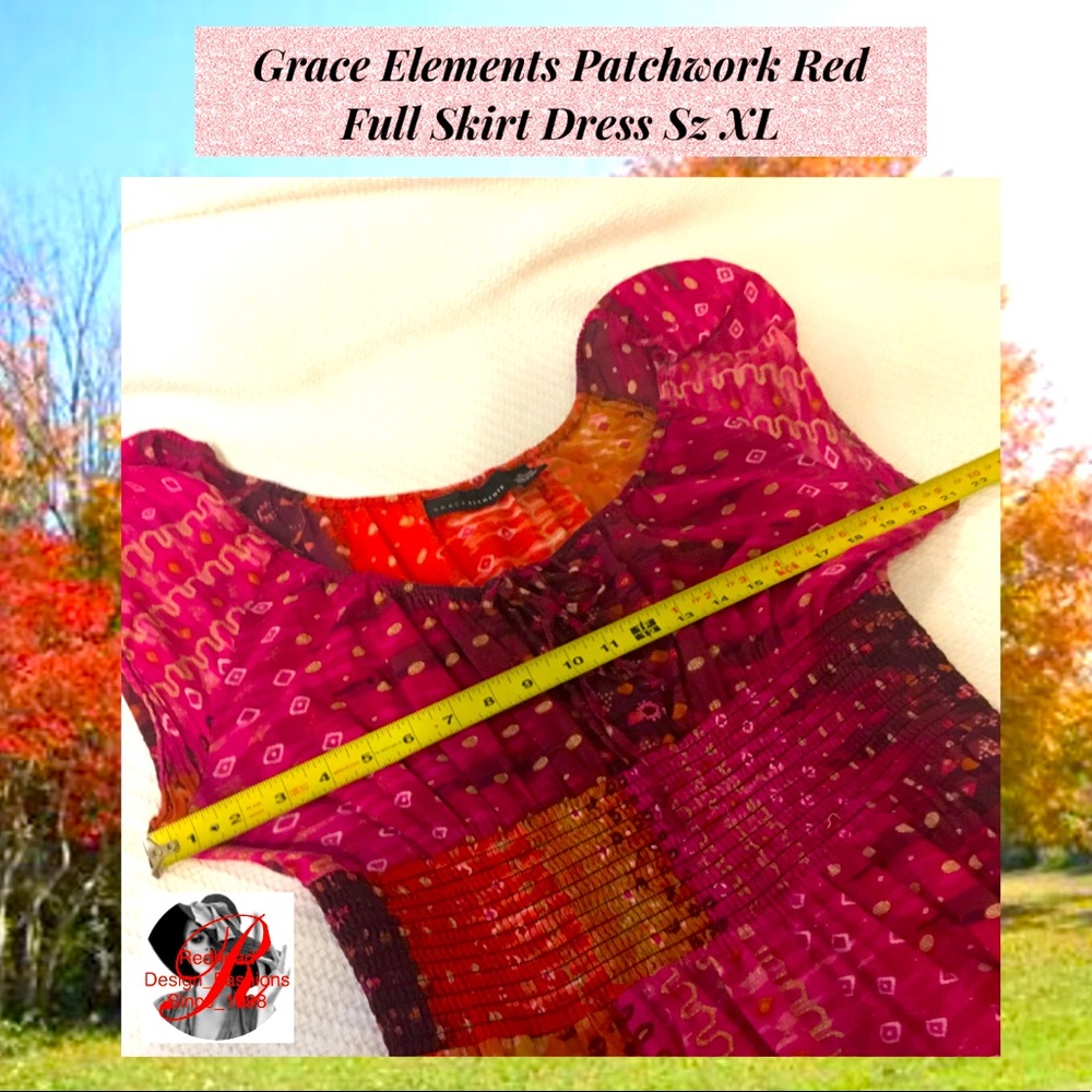 Grace Elements Southern Bell Patchwork Red Full S… - image 4